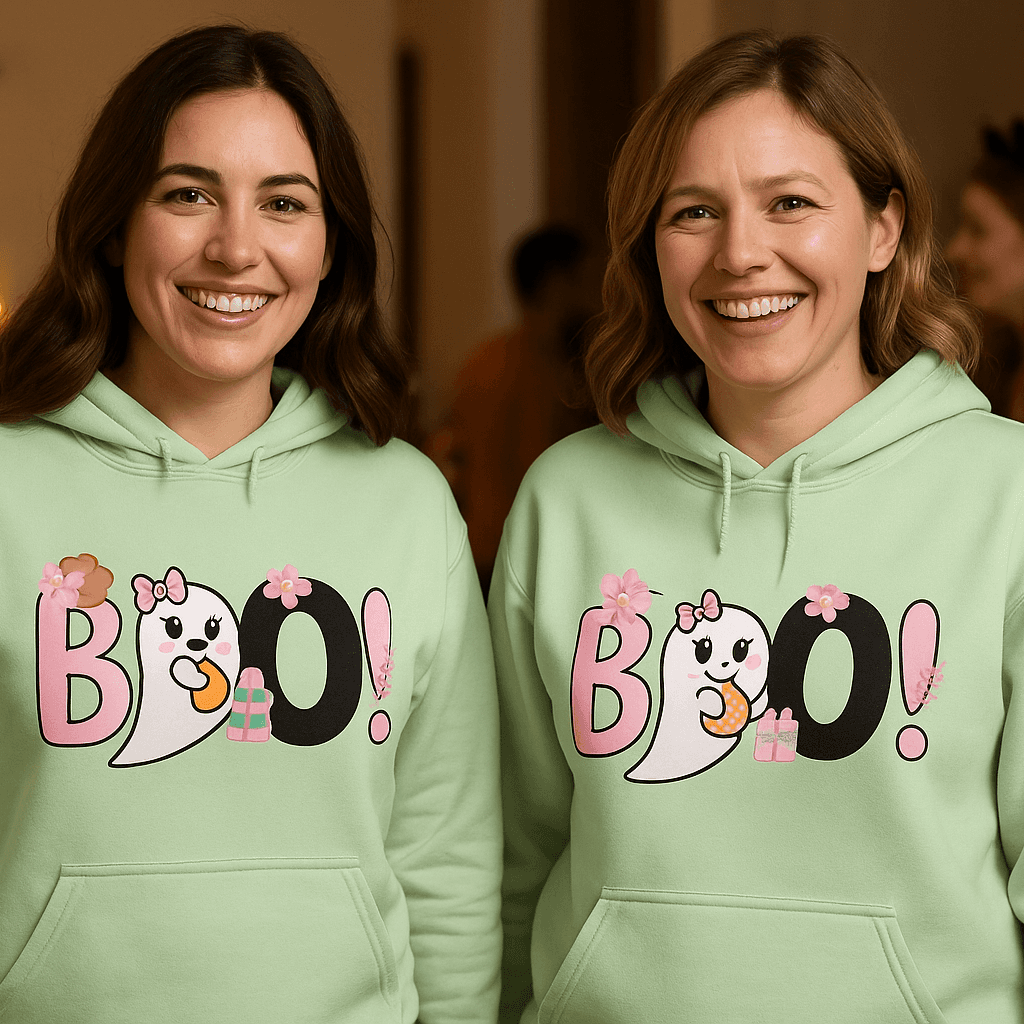 Cute Boo Ghost Hoodie Sweatshirt - Adorable Halloween Style