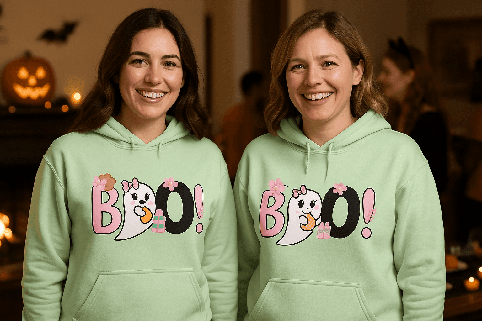 Cute Boo Ghost Hoodie Sweatshirt - Adorable Halloween Style