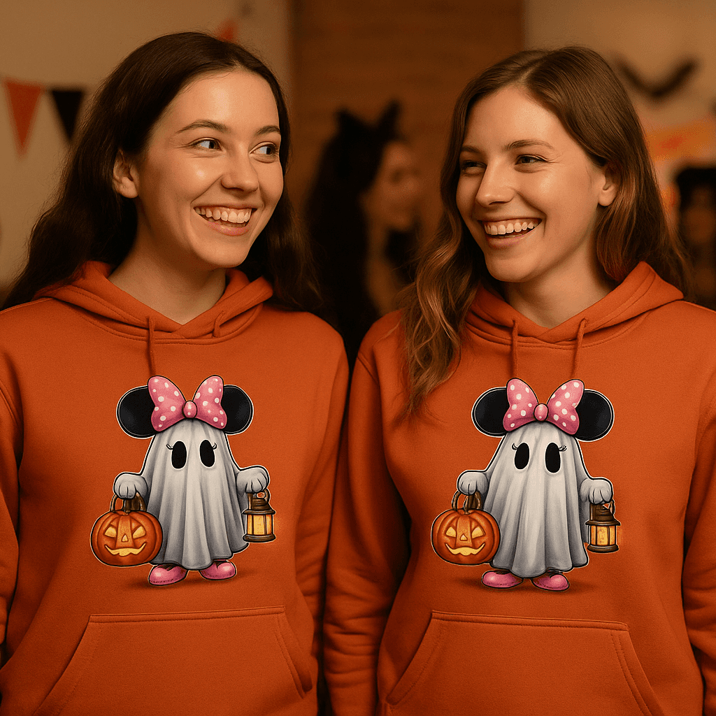 Cute Minnie Mouse Ghost Hoodie Sweatshirt - Disney Halloween