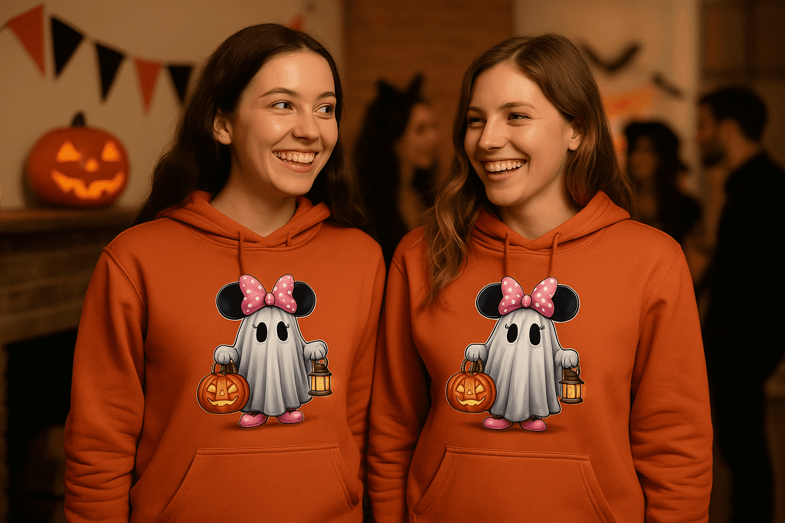 Cute Minnie Mouse Ghost Hoodie Sweatshirt - Disney Halloween