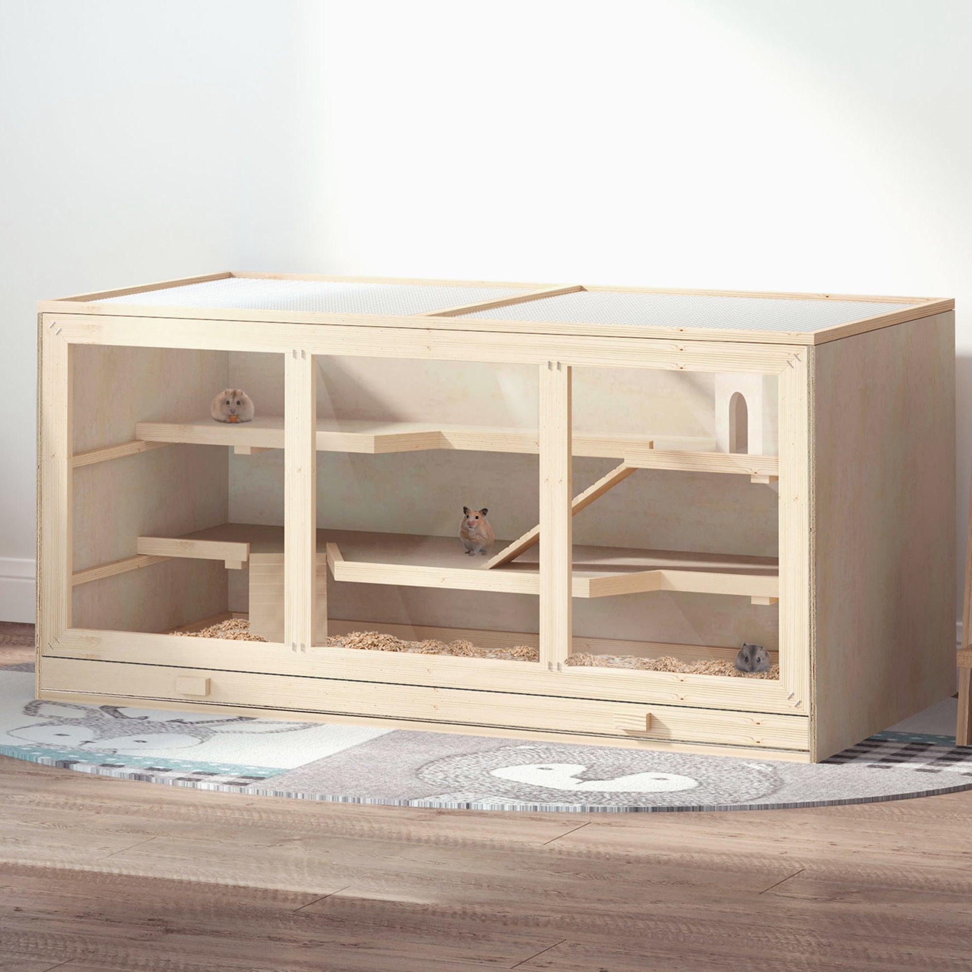 Extra Large Hamster Cage 45 Inch with Multi-Level Play
