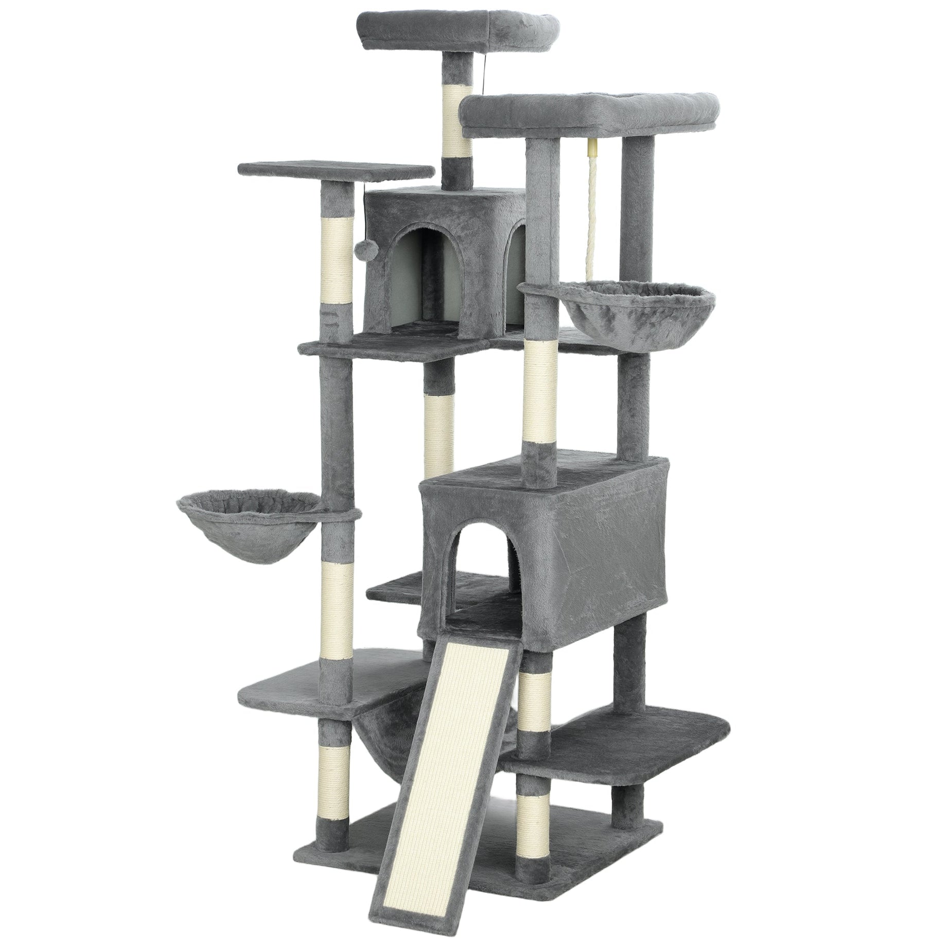 Multi-Level Cat Tower 69" - Cat Tree for Multiple Cats