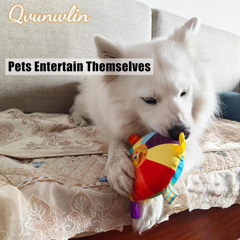 Plush Flying Disc Dog Toy with Bells - Tug of War