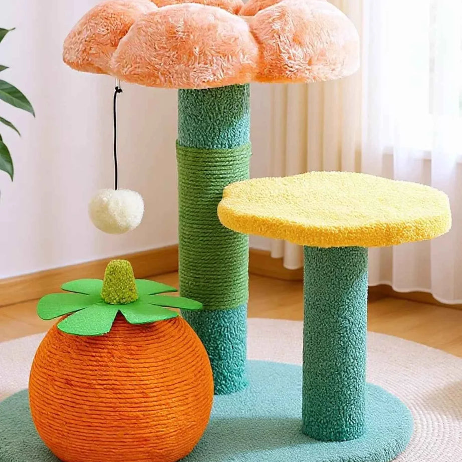 Cat Scratching Post Sisal - Soft Plush Tower Platform