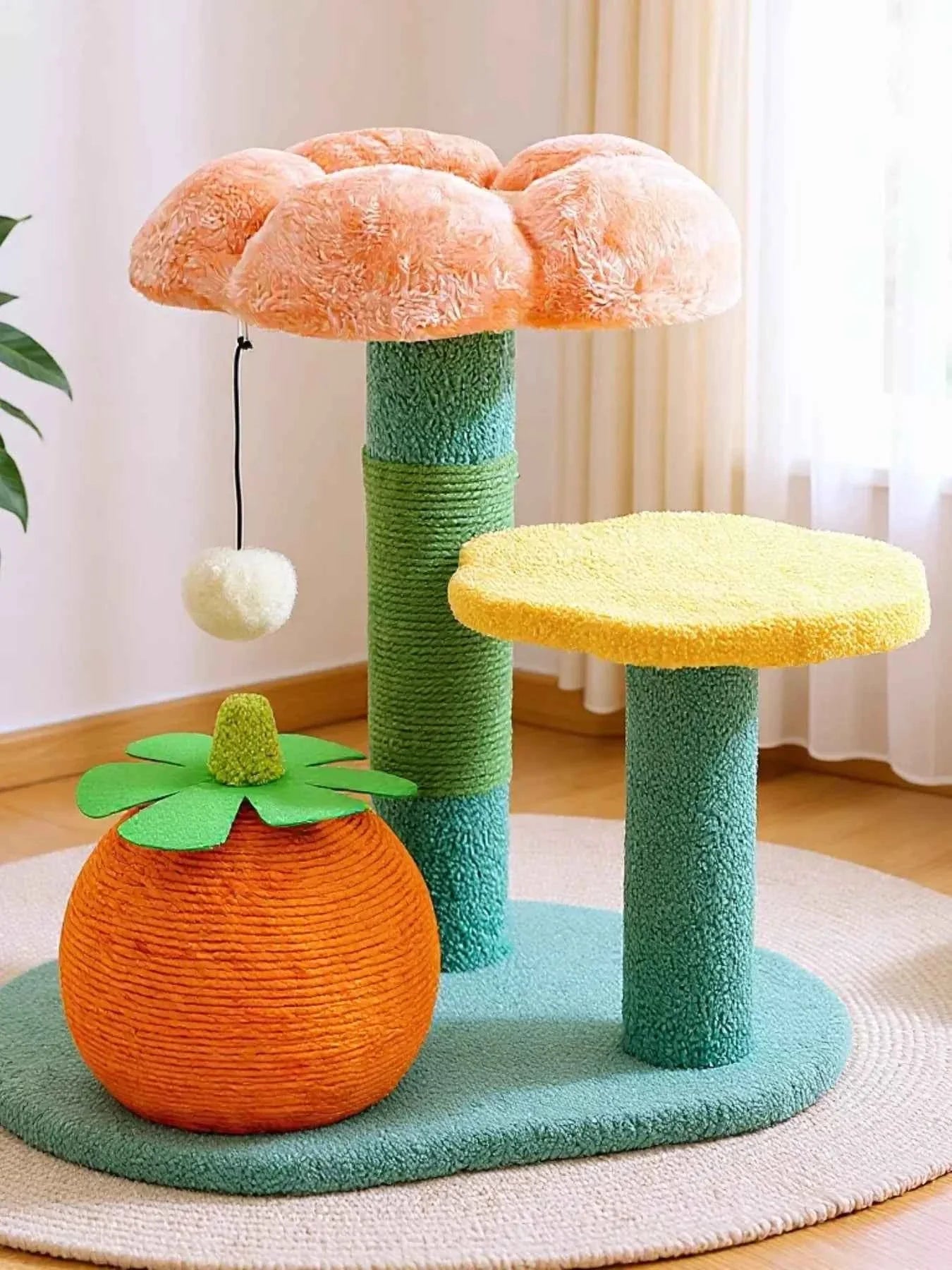Cat Scratching Post Sisal - Soft Plush Tower Platform