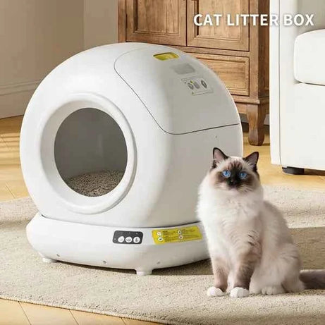 Cat Self-Cleaning Litter Box 78L - Smart App-Controlled Enclosed