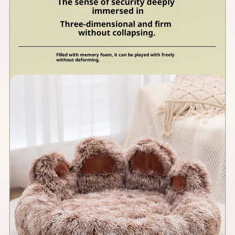 Pet Bed - Round Plush Thickened for Dogs & Cats