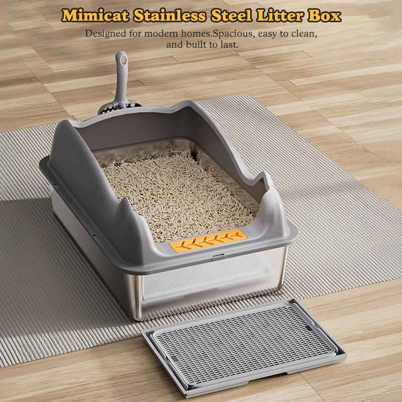 Stainless Steel Cat Litter Box - Large Rust-Free
