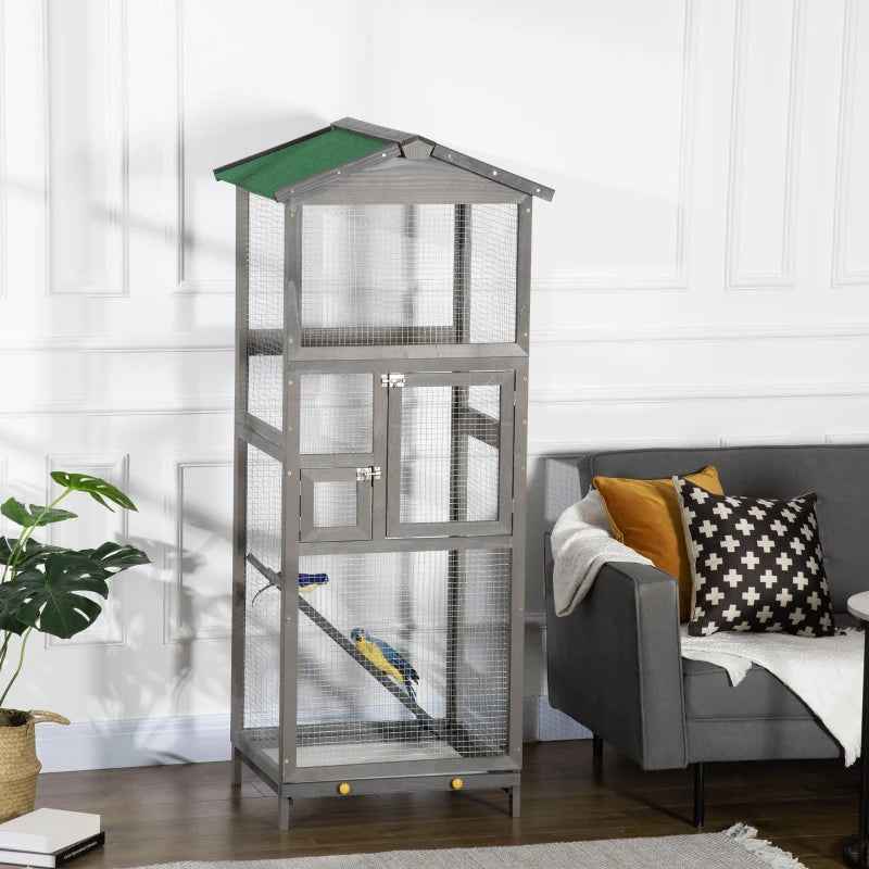 Wooden Bird Cage - Outdoor Aviary House
