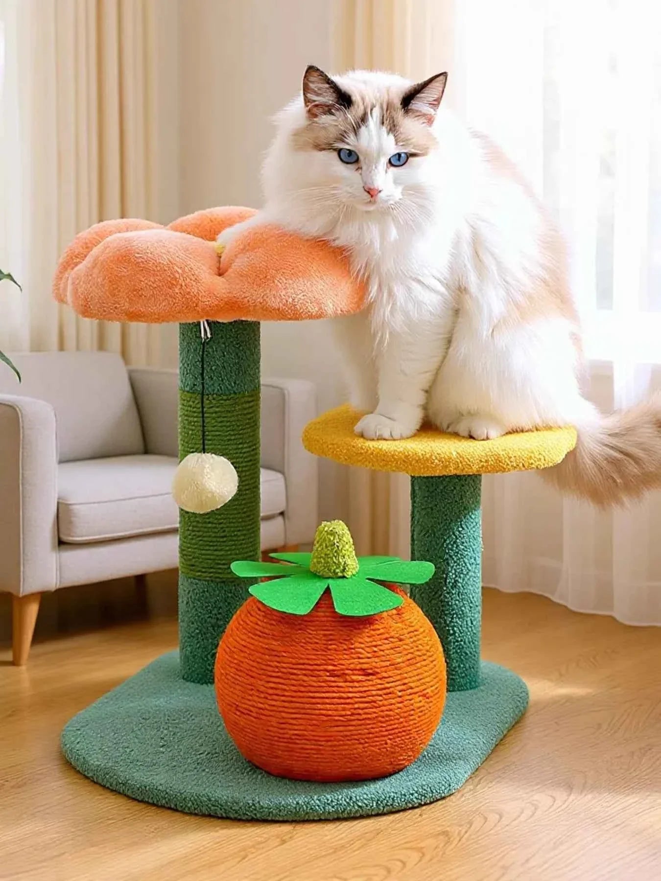 Cat Scratching Post Sisal - Soft Plush Tower Platform