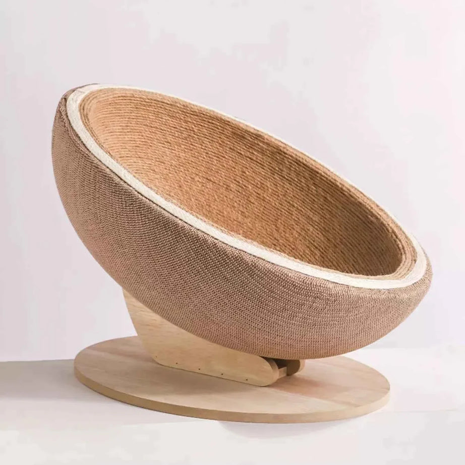 Cat Scratcher Nest Bed - Semi-enclosed with Hemp Rope