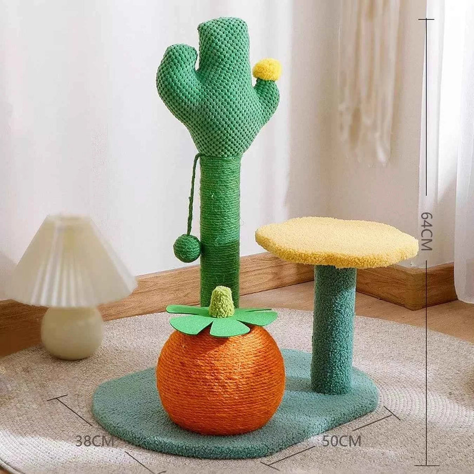 Cat Scratching Post Sisal - Soft Plush Tower Platform