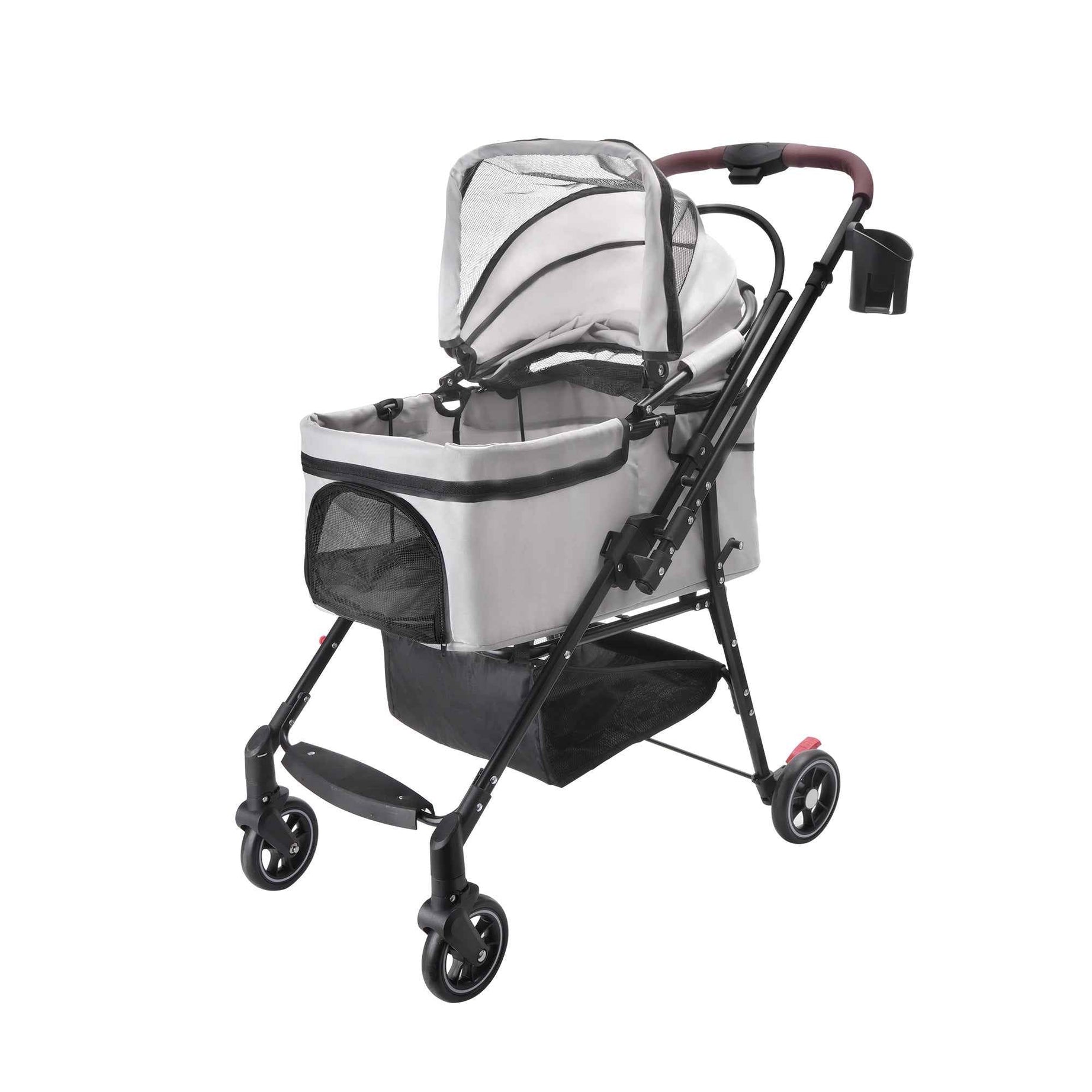 Foldable One-Hand Pet Stroller - Small Dogs & Cats