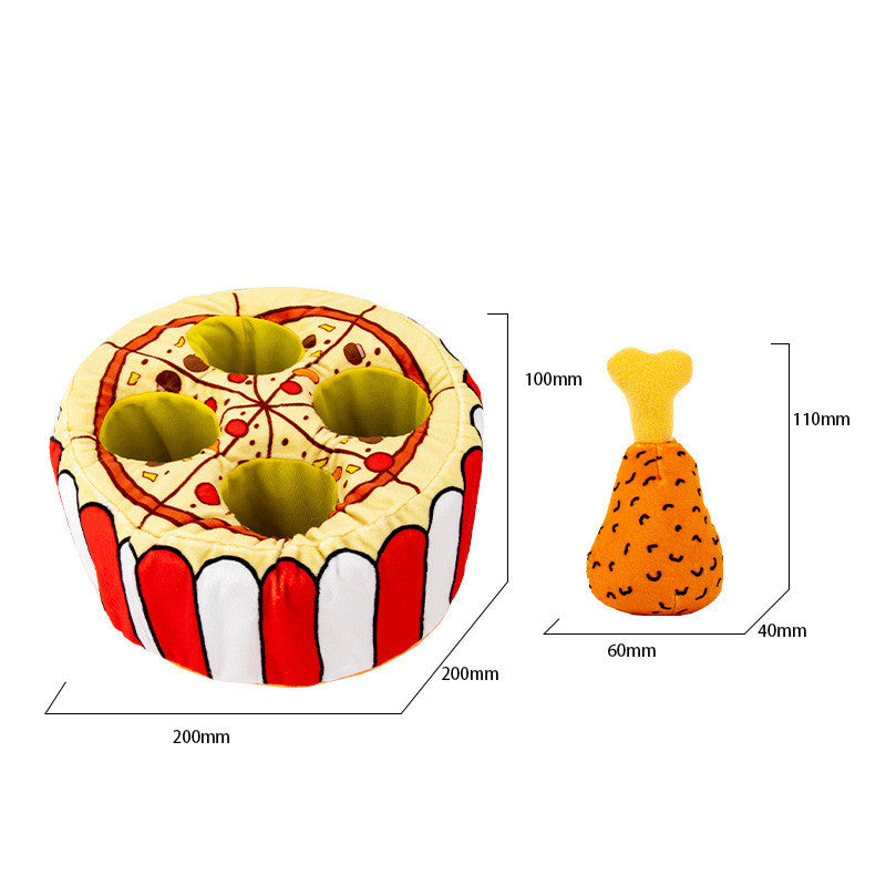 Interactive Chicken Leg Puzzle Dog Toy with Sound