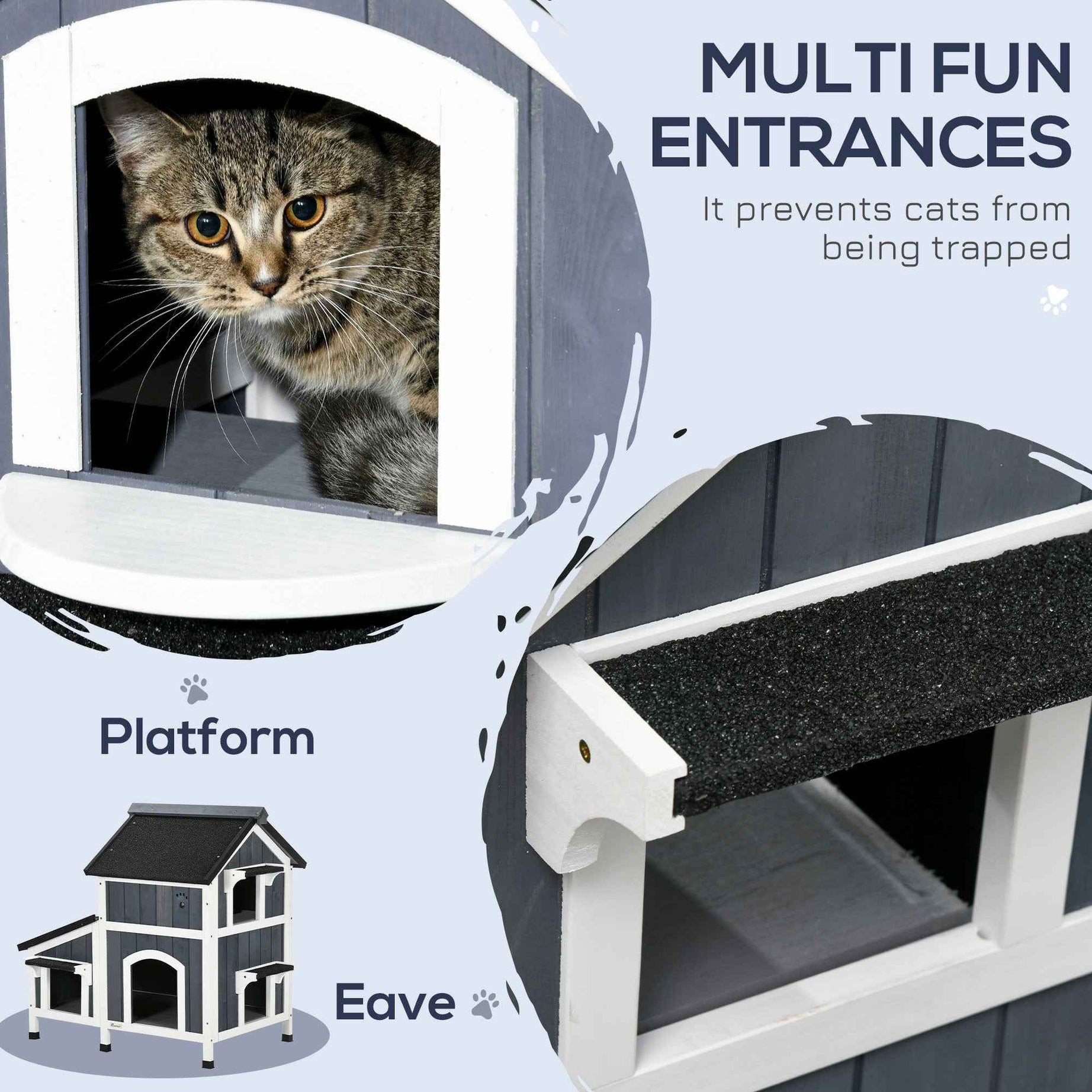 Outdoor Cat House Two-Story - Weather-Resistant Shelter
