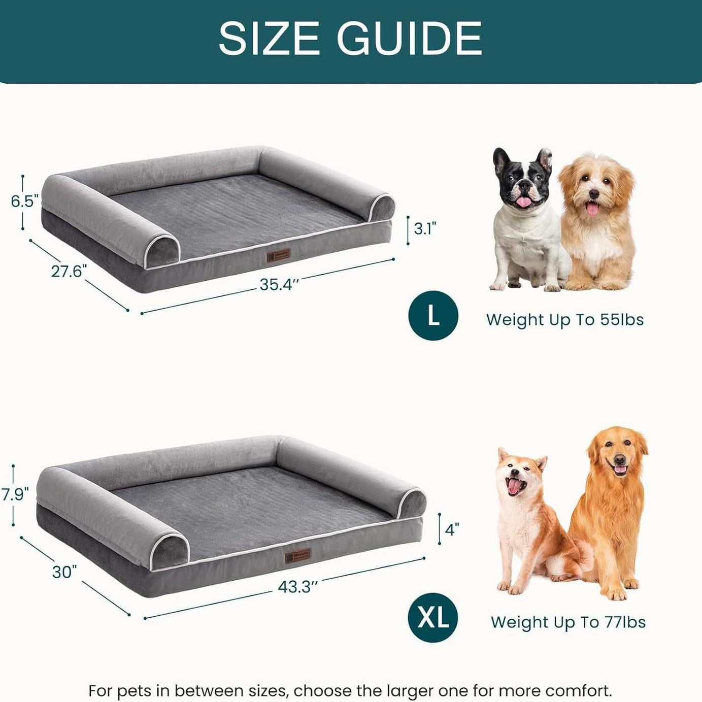 Orthopedic Dog Bed - XL Large Dogs