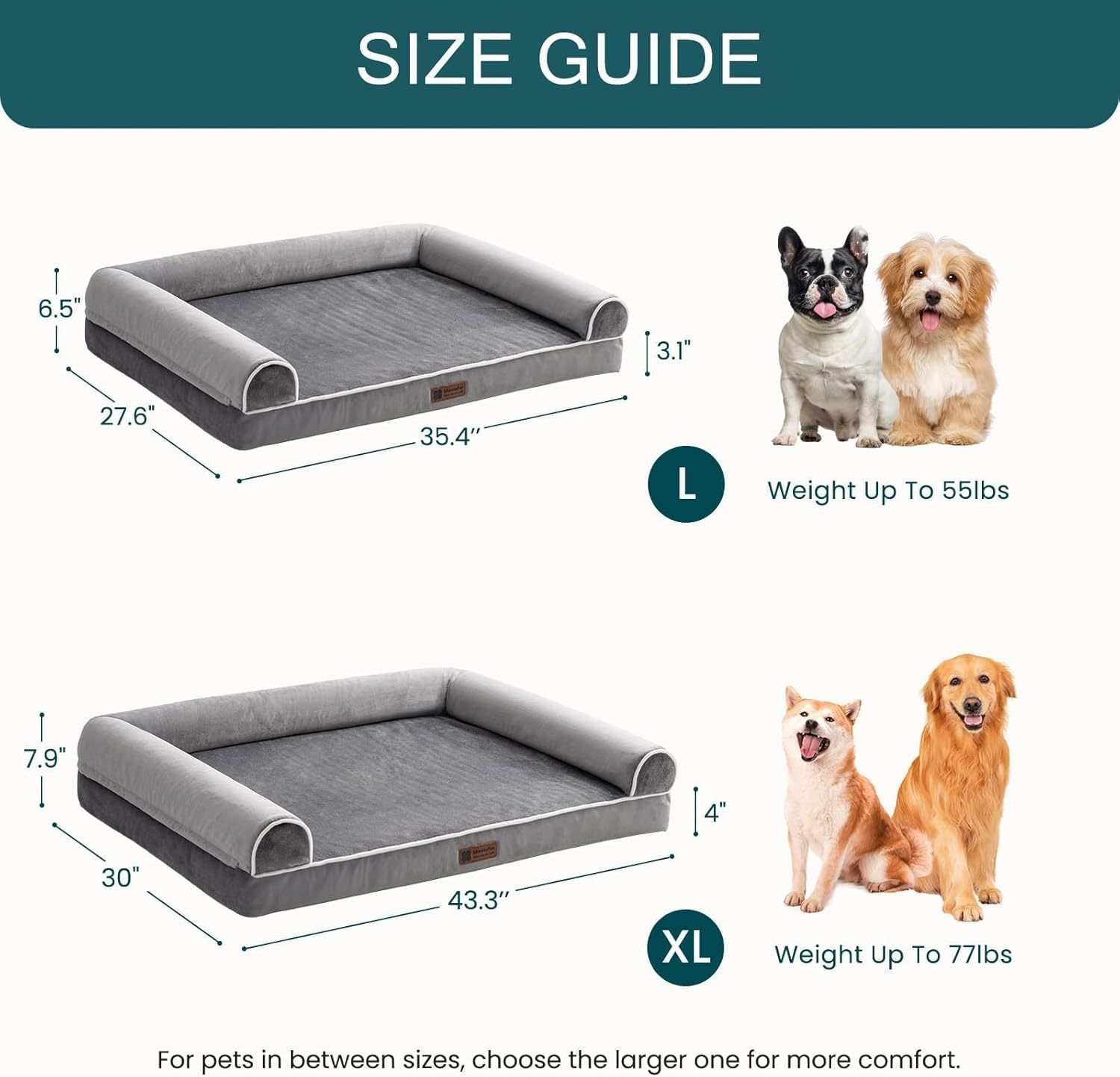 Orthopedic Dog Bed - XL Large Dogs