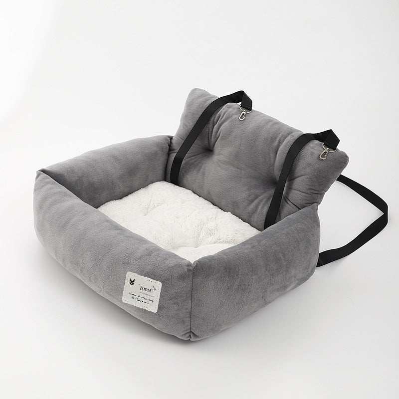 Soft Plush Nest Pet Bed Car Seat - Secure Your Pet