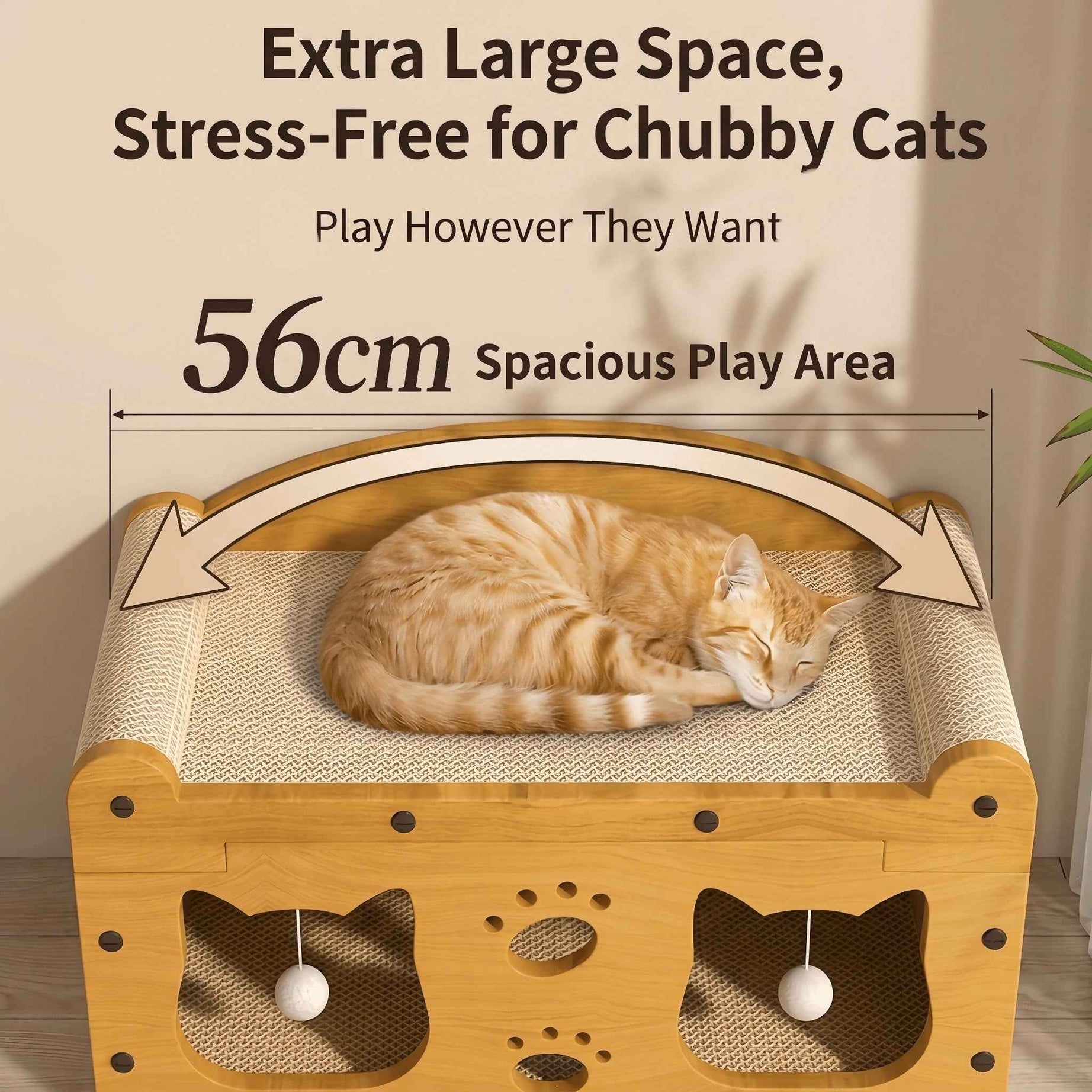 Multi-Styles Double-Layer Cat Scratcher House - 2-Tier Large Villa