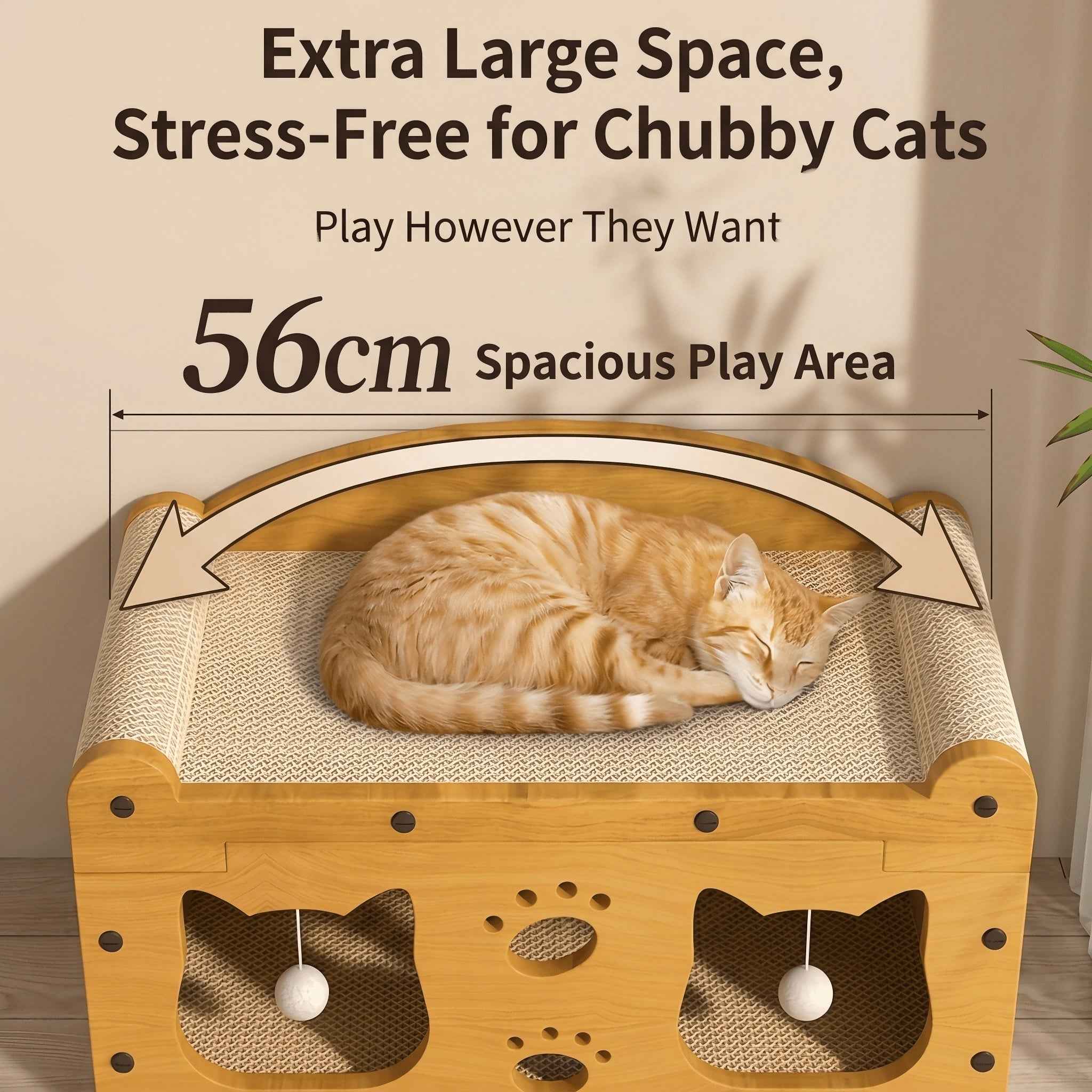 Multi-Styles Double-Layer Cat Scratcher House - 2-Tier Large Villa