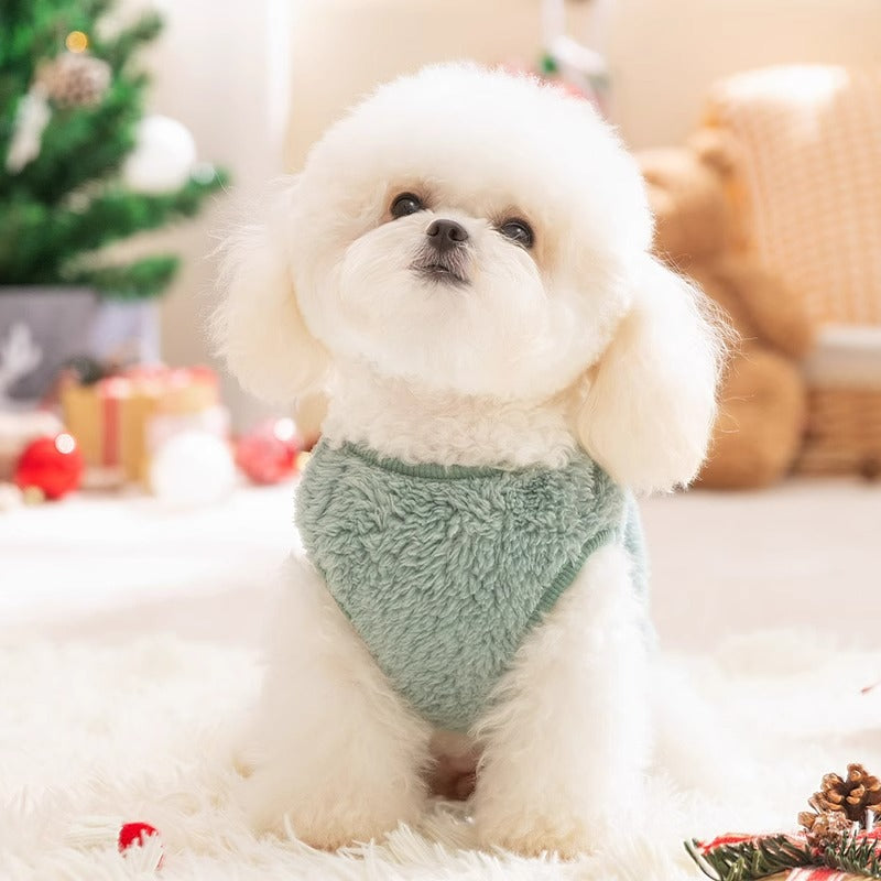 Festive Dog Coat - Warm Fleece Winter Jacket