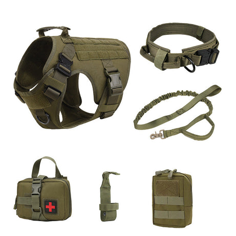 K9 Tactical Vest Set - 6-Piece Dog Training Battle Gear