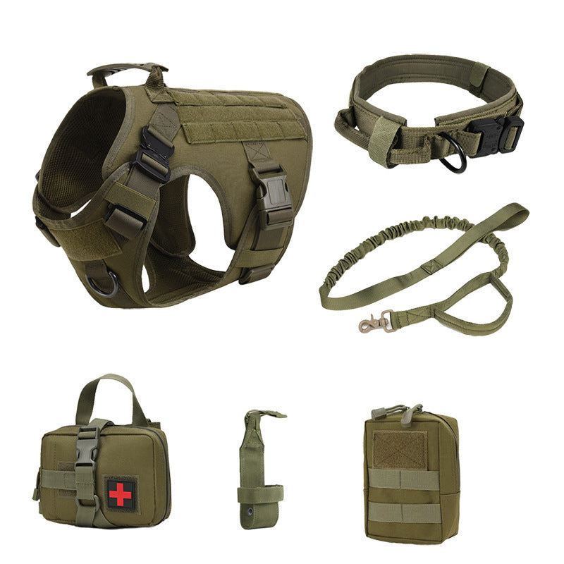 K9 Tactical Vest Set - 6-Piece Dog Training Battle Gear
