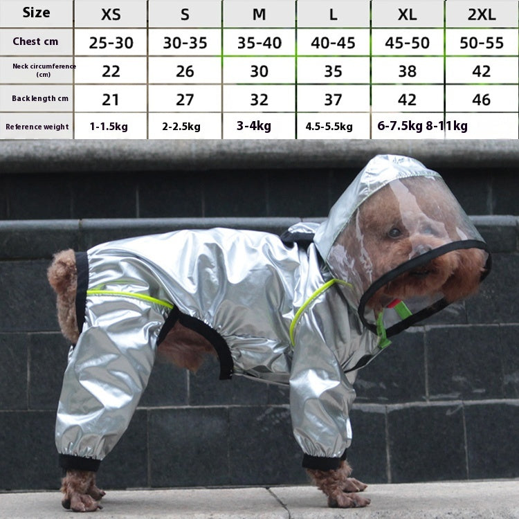 Full-Cover Dog Raincoat - Waterproof Four-Leg Design