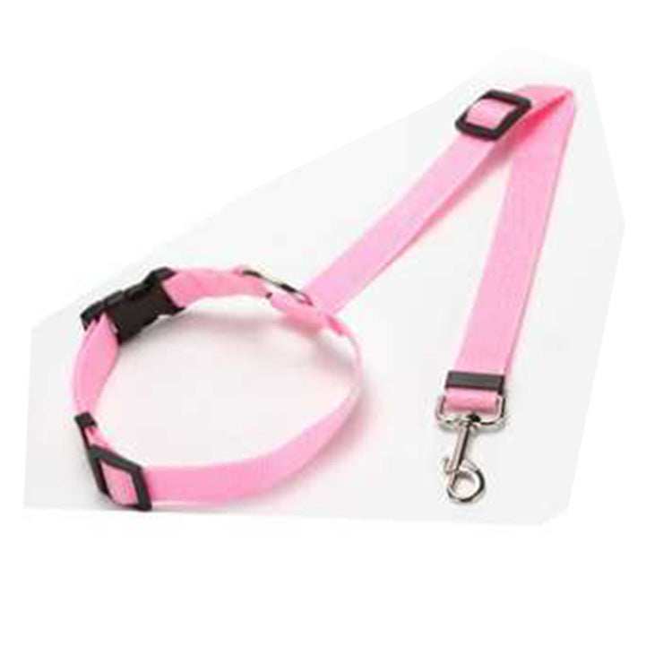 Adjustable Harness Solid Two-in-one Car BackSeat Pet Safety Belt Lead Leash
