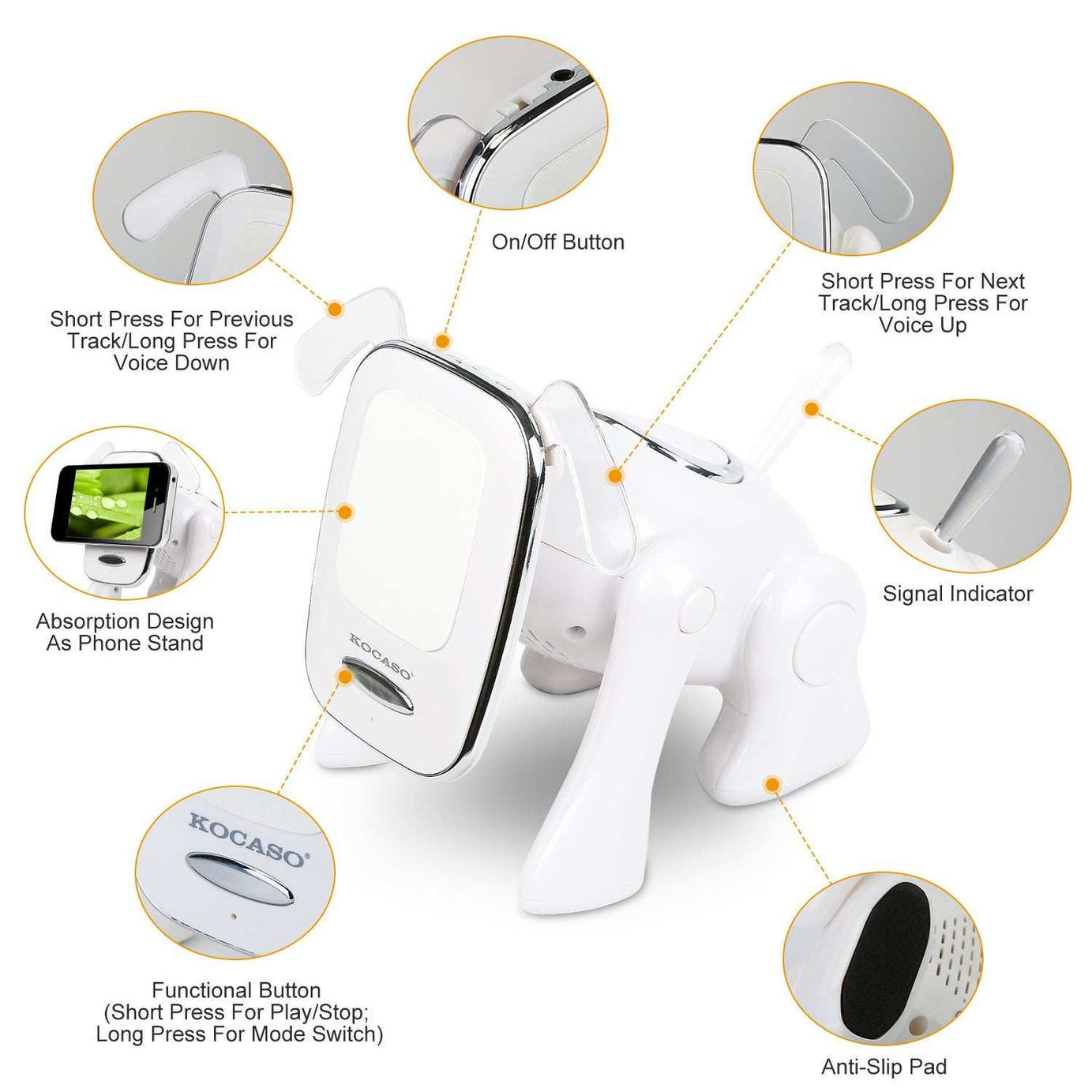 Puppy Dog Bluetooth Speaker - Portable Wireless Music Player