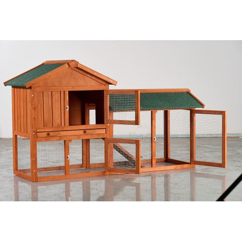 Rabbit Hutch - 2-Story Outdoor Wooden Cage