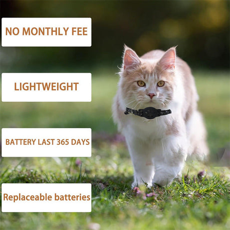 Paw Prints Tracker - Cat Collar with AirTag Holder