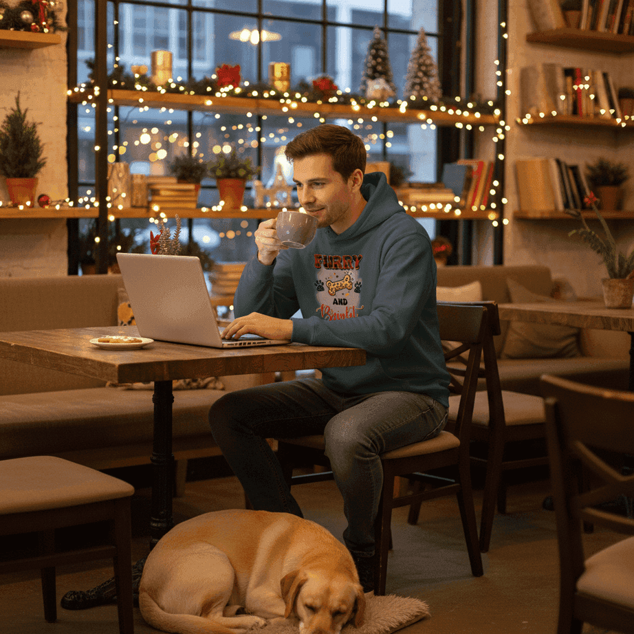 Furry and Bright Holiday Hoodie for Pet Lovers - Cozy Gift
