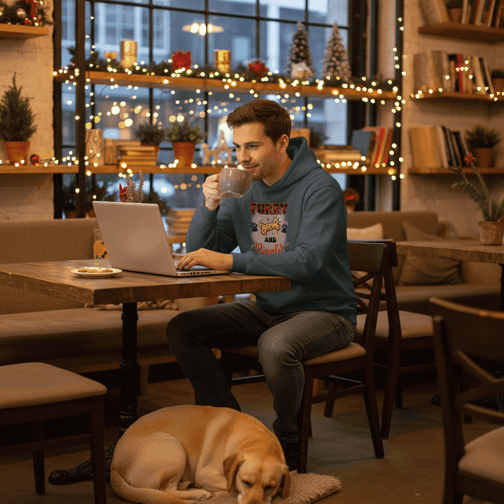 Furry and Bright Holiday Hoodie for Pet Lovers - Cozy Gift