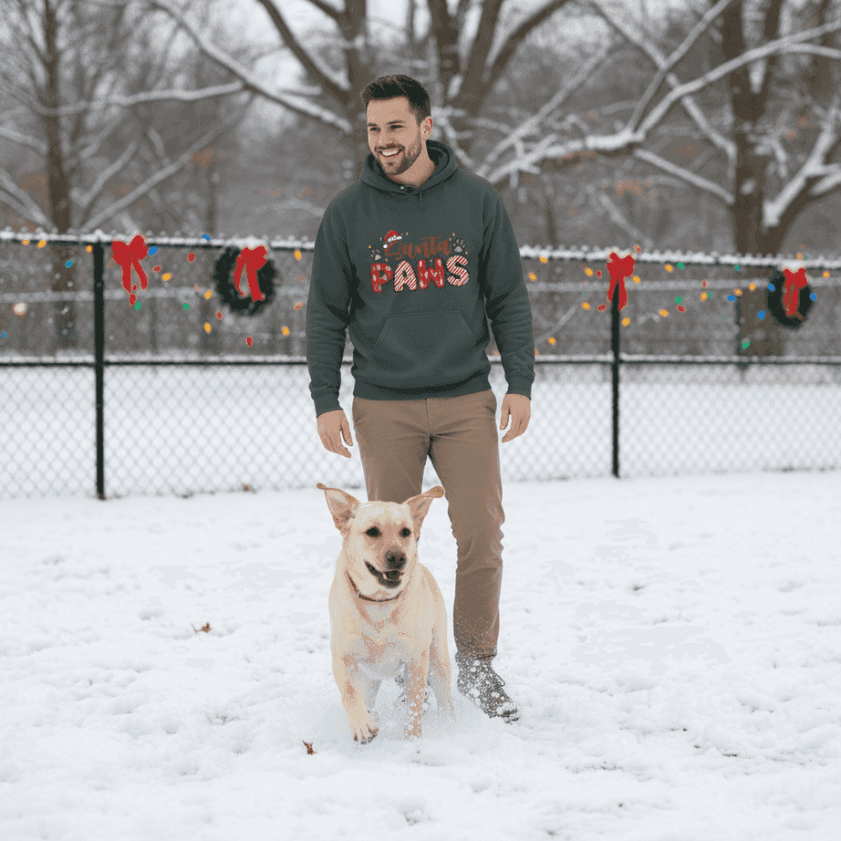 Santa Paws Holiday Hoodie for Dog Lovers - Cozy Festive Gift