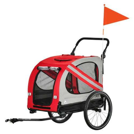 Pet Bike Trailer & Stroller - 2-in-1 for Small Dogs