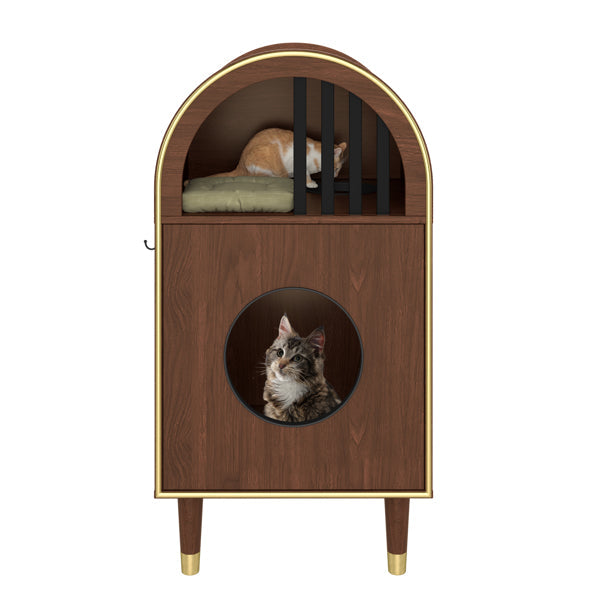 Cat Litter Box Enclosure 2-in-1 - Condo Bed Cat Furniture