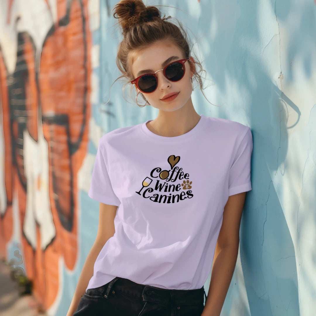 Love Coffee Wine Canines T-Shirt - Dog Parent Lifestyle