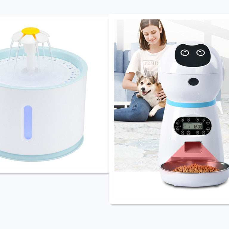 Automatic Robot Style Intelligent Audible Pet Feeder - Record your Message