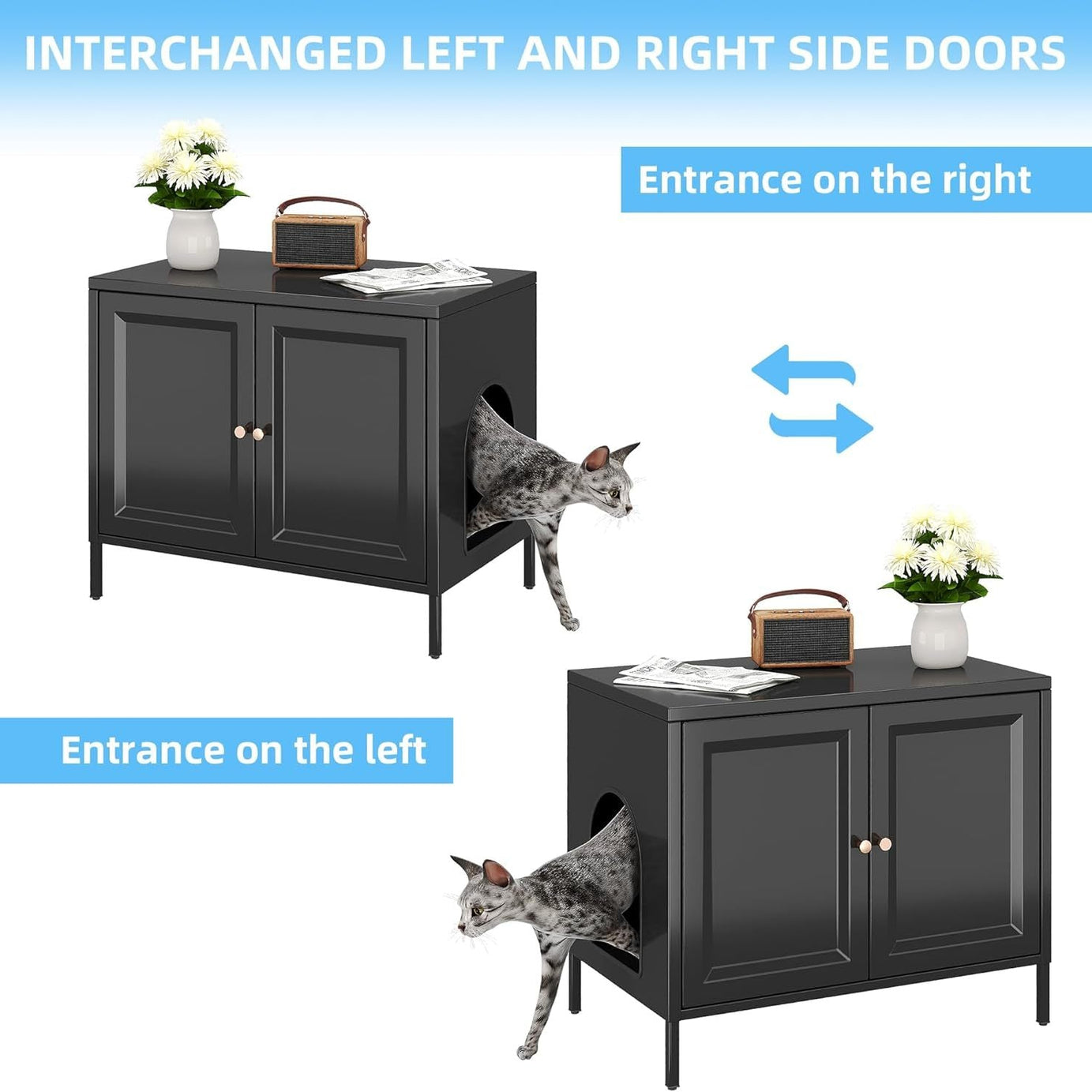Hidden Barn Cabinet - Metal Cat Litter Box Enclosure