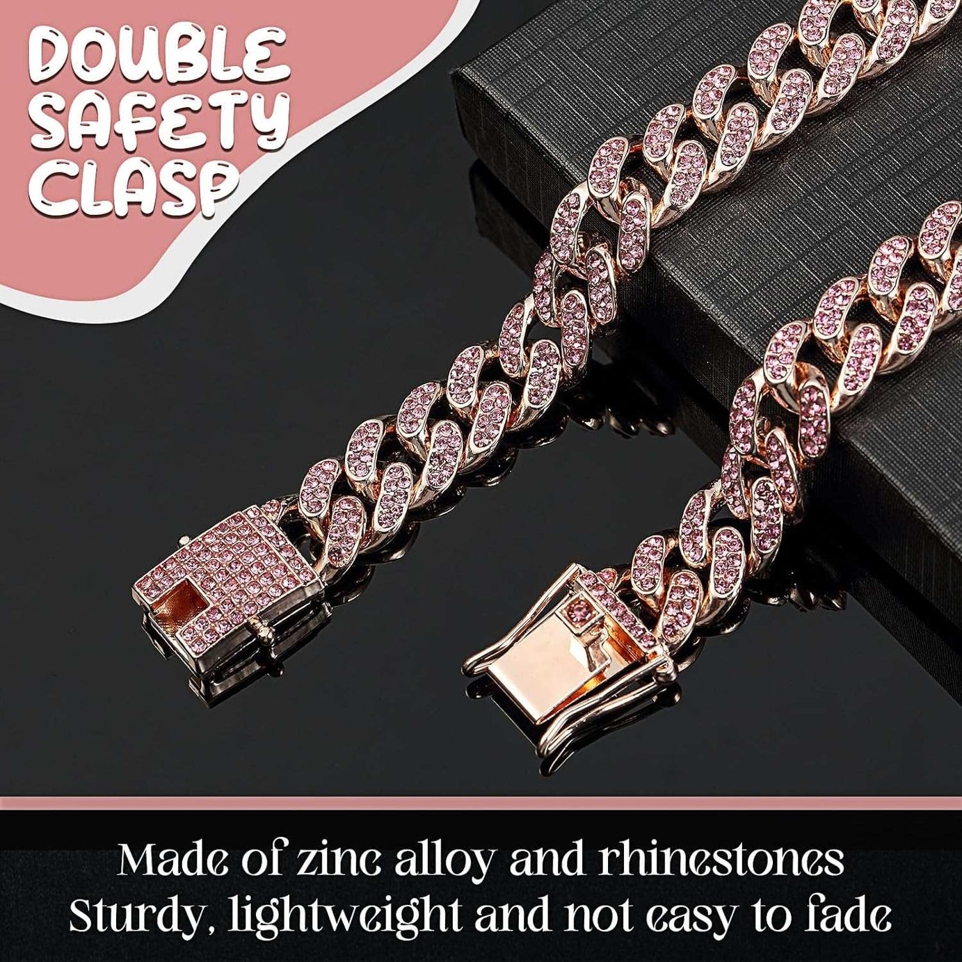 Dog & Cat Metal Chain Crystal Collar Necklace Pet Jewelry - Accessories For Small Medium Large Dogs & Cats