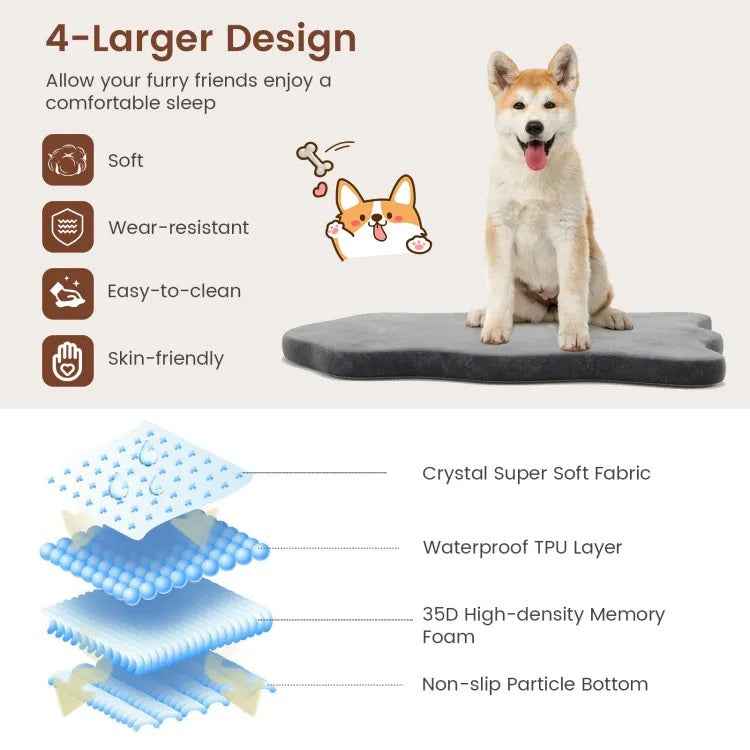 Large Dog Orthopedic Bed - Memory Foam with Washable Cover