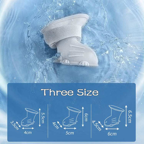 Waterproof Silicone Non-Slip Dog 4 Piece Rain Boots