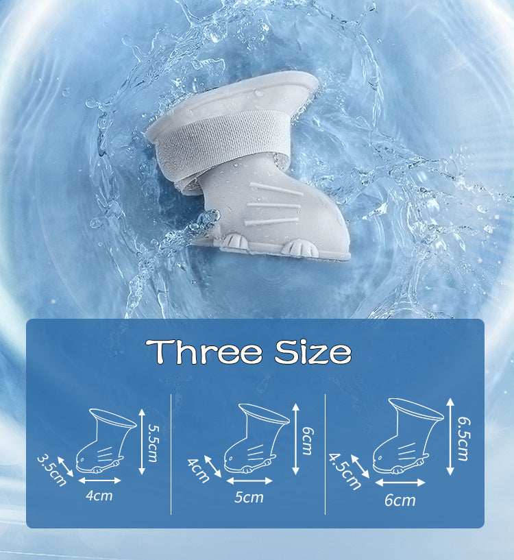 Waterproof Silicone Non-Slip Dog 4 Piece Rain Boots