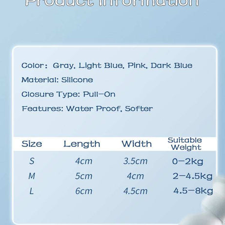 Waterproof Silicone Non-Slip Dog 4 Piece Rain Boots