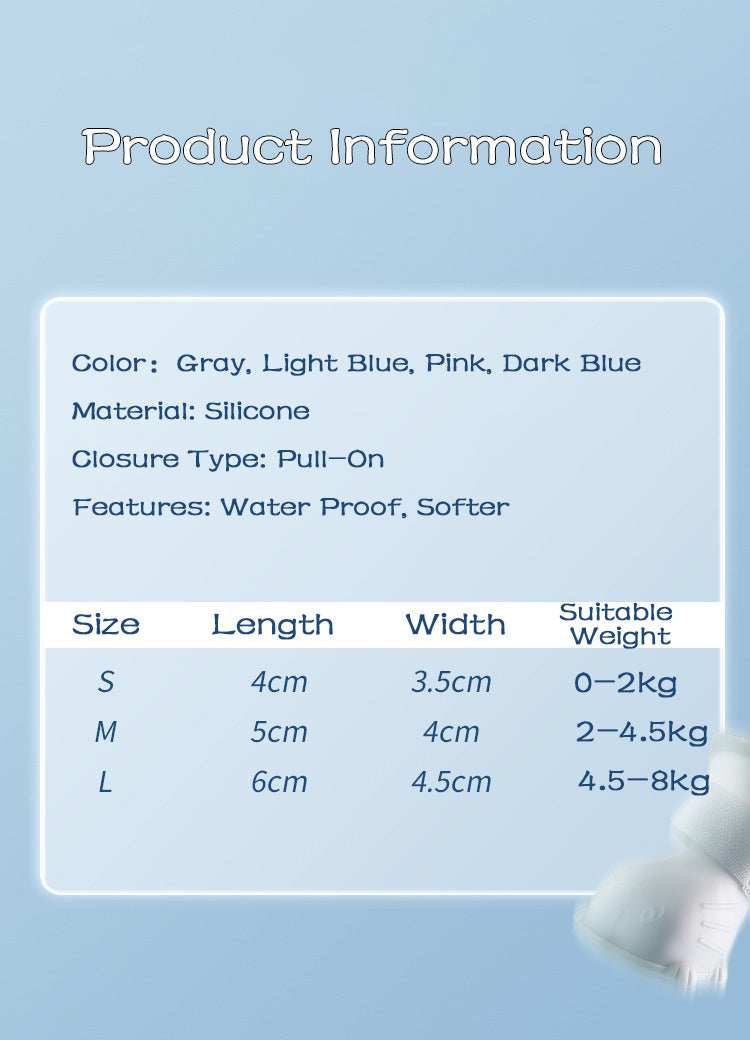 Waterproof Silicone Non-Slip Dog 4 Piece Rain Boots