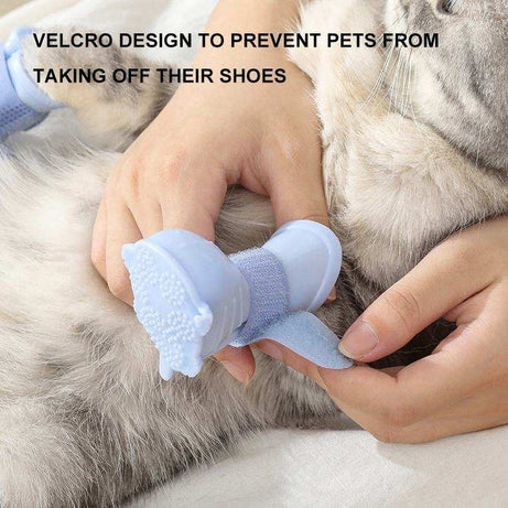 Waterproof Silicone Non-Slip Dog 4 Piece Rain Boots