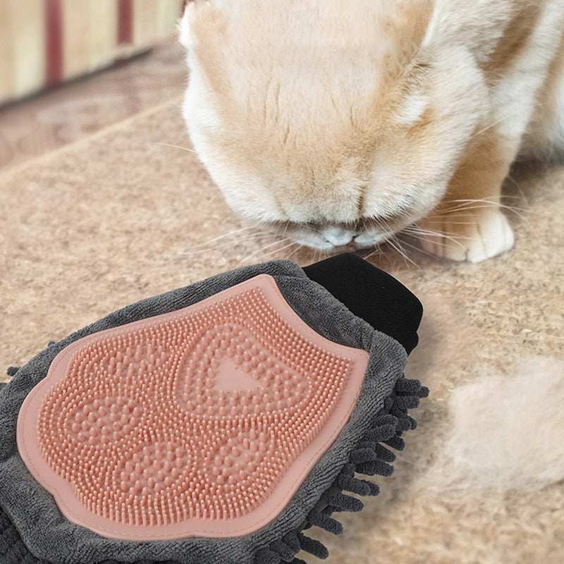 Pet Bathing Brush 2-in-1 Dog and Cat Grooming Glove