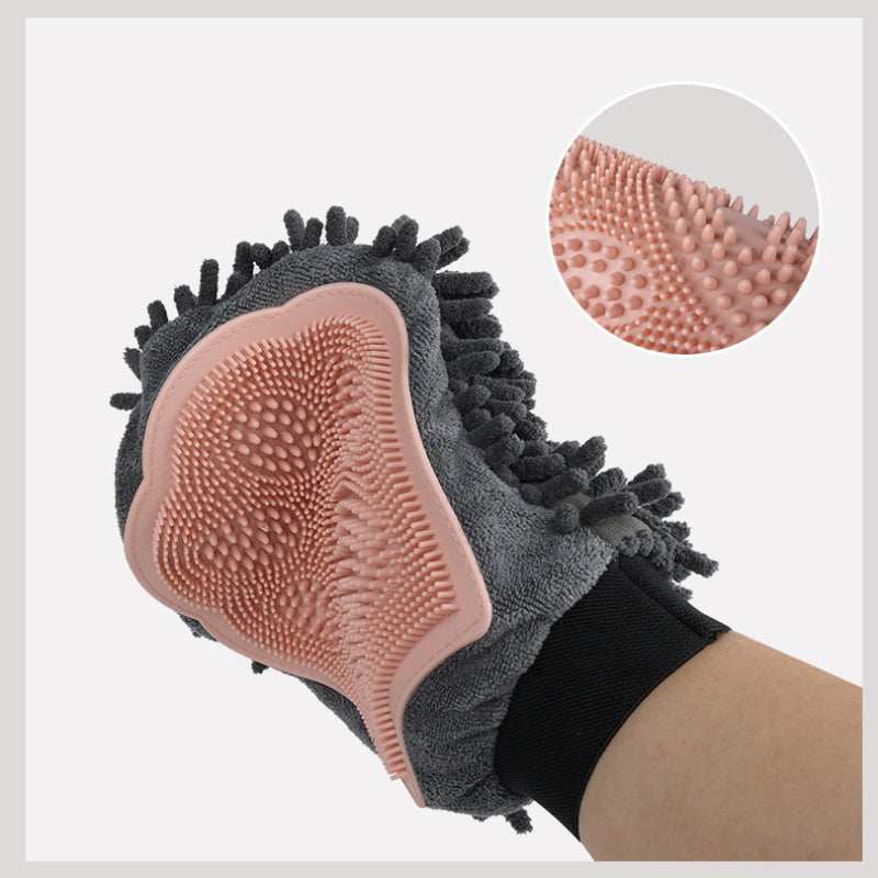 Pet Bathing Brush 2-in-1 Dog and Cat Grooming Glove