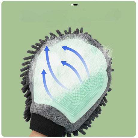 Pet Bathing Brush 2-in-1 Dog and Cat Grooming Glove
